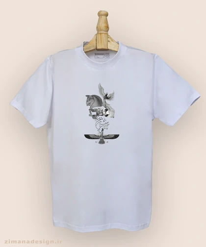 تیشرت مردانه و زنانه اصیل ایرانی طرح چو ایران نباشد تن من مباد کد 997