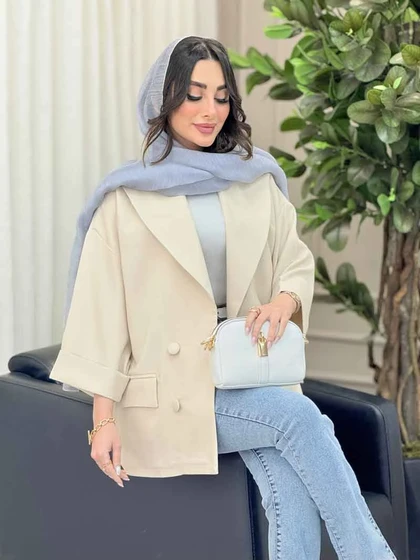 مانتو چهار دکمه آستین پاکتی