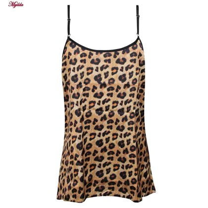 لباس خواب زنانه مدل پلنگی رنگ قهوه‌ای کد 5276-320 ویتاریتا  به همراه کیف نگهدارنده