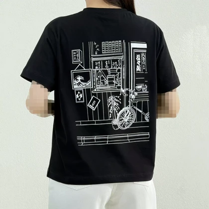 تیشرت زنانه پشت چاپی