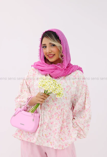 شومیز لینن ایتالیایی خامه دوزی کد1002770