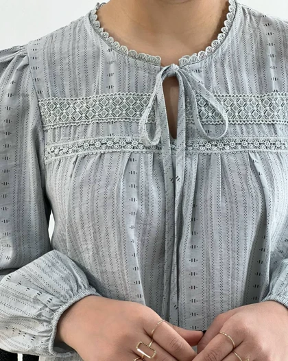 شومیز کتان نخ چهار رنگ کد 4818