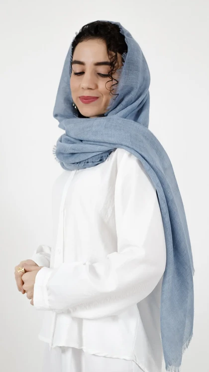 شال چهارخونه دور ریش