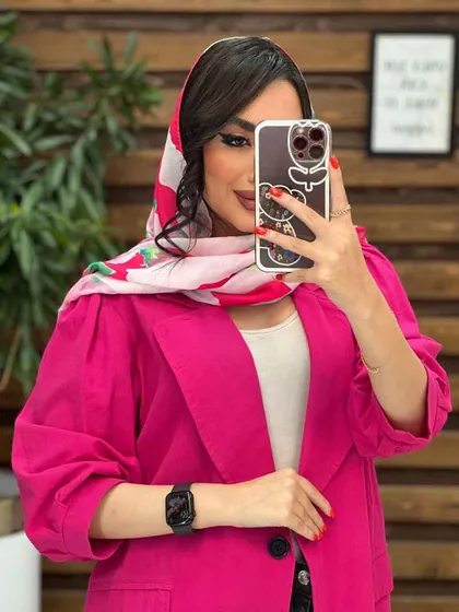 مانتو لینن سرشونه چین تک دکمه