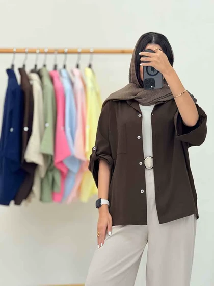 مانتو بغل چاک تک جیب جیهان