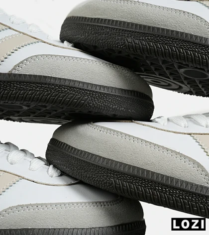 کفش کتانی مردانه و زنانه سفید کرم مشکی ADIDAS Samba مدل 7295