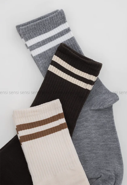 جوراب نیم ساق 2خط کد1005215