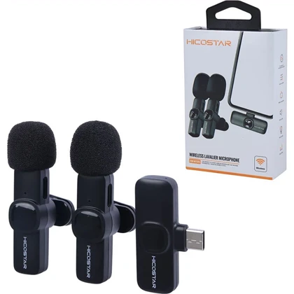 میکروفون یقه ای هایکواستار Hicostar مدل HS-MC521C با گیرنده USB-C