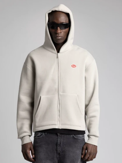 سویشرت تمام زیپ کراپ طوسی مینت / برند کچ ترکیه Catch