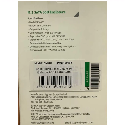 باکس هارد SATA به USB یوگرین CM400 10903