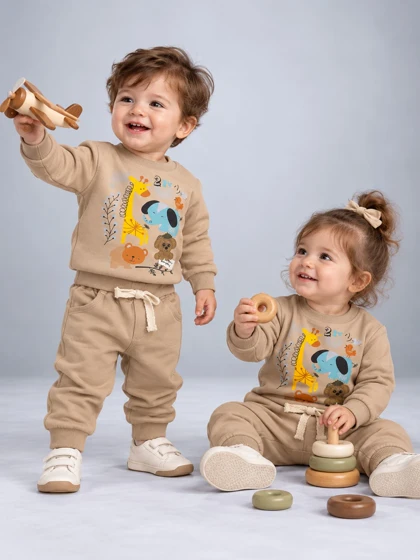 بلوز شلوار زرافه و تدی هوم کیدز