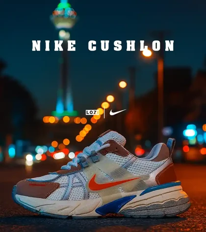 کفش کتانی مردانه و زنانه سفید قرمز قهوه ای Nike cushlon مدل 7600