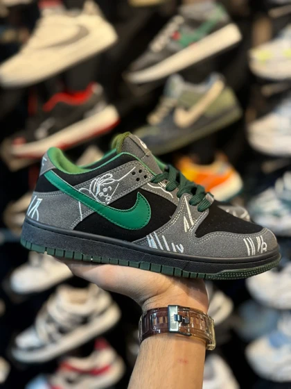 کتانی نایک اس بی مشکی سبز