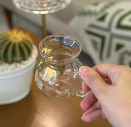 فنجان کمرباریک دسته دار پیرکس