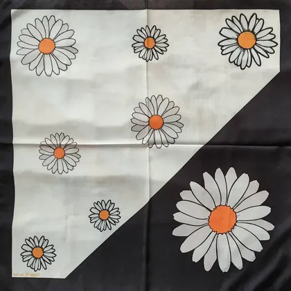 روسری مینی اسکارف بابونه طرح جدید دخترانه و زنانه