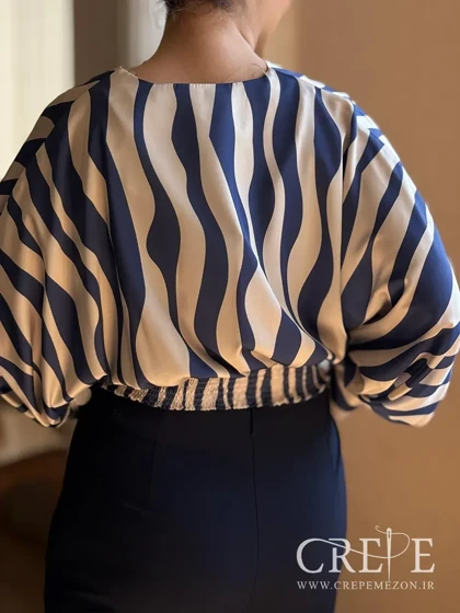 کراپ ساتن یقه هفت