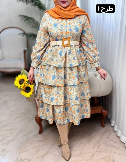 پیراهن ینزی طبقه‌ای 3158