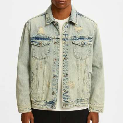 کت جین مردانه با شست خاص استایل شیک و خاص مناسب روزمره 2026