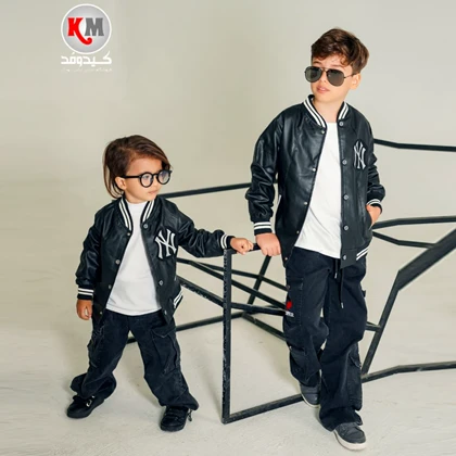 کاپشن چرم اسپرت طرح NY