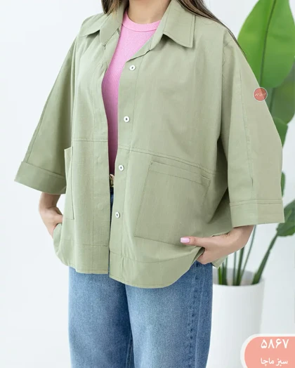 شومیز باکسی دوجیب 5867