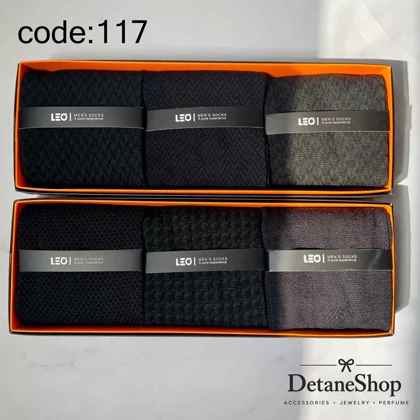 پک سه جفتی جوراب مردانه لئو کد 117
