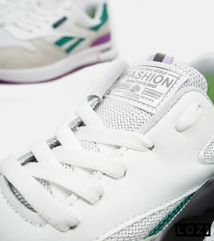 کفش کتانی سفید سبز بنفش REEBOK Unphased Pro مدل 5173