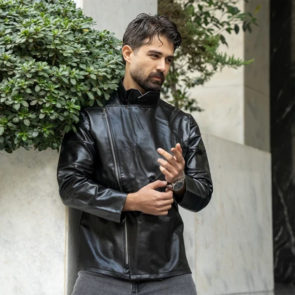 کاپشن چرم مردانه مدل Nima ویژه