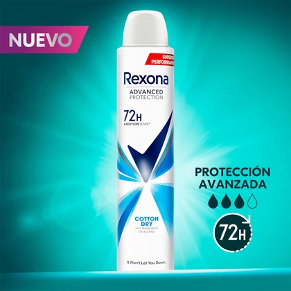 اسپری ضد تعریق زنانه رکسونا Rexona مدل Cotton Dry 72h حجم 200ml