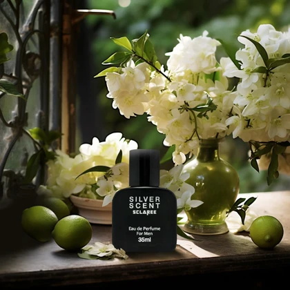 عطر جیبی مردانه اسکلاره مدل Silver Scent با رایحه گرم و تند حجم 35 میلی لیتر
