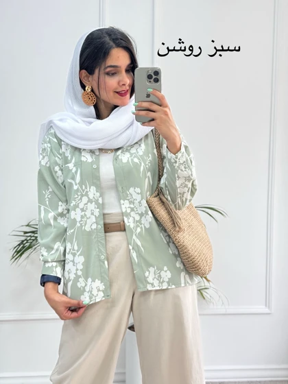 مانتو شومیزی گلی