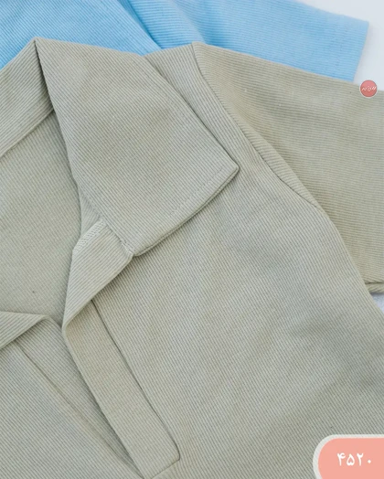 تیشرت کرکره ای یقه دار 4520