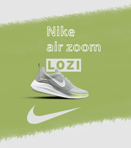 کفش کتانی مردانه و زنانه طوسی Nike air zoom