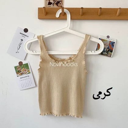 تاپ نیم‌تنه کبریتی طرح ارغوان