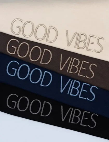 تیشرت لانگ باکسی GOOD VIBES
