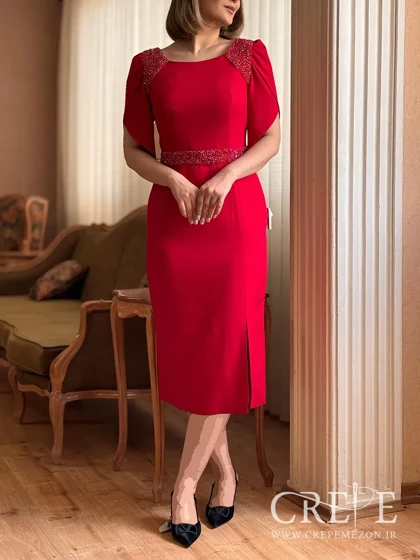 پیراهن کمر سرشانه سنگدوزی