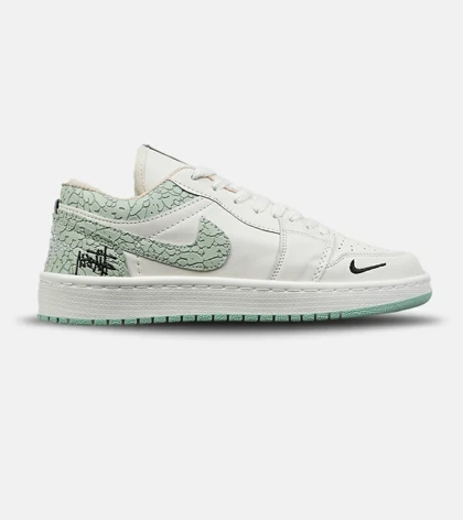 کفش کتانی مردانه و زنانه کرم سبز NIKE jordan 1 مدل 8789