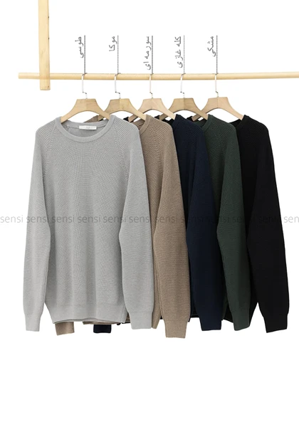 بلوز بافت یقه گرد مردانه کد20000037