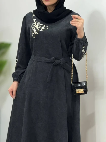 پیراهن مانتویی گلدوزی یامین 1