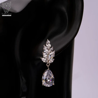 گوشواره جوانه الماس ژوپینگ