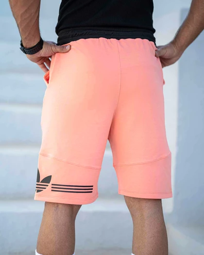 شلوارک بگ ورزشی ADIDAS گلبه ای