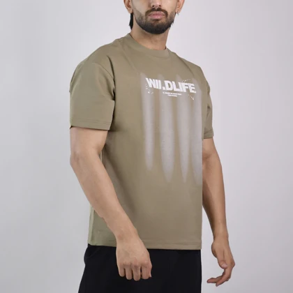 تیشرت باکسی اسپرت توبن هوم مدل GB816 خاکی