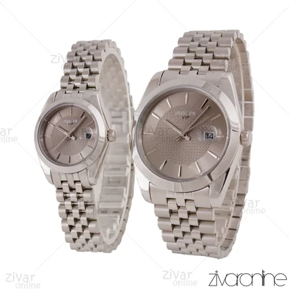 ست ساعت سیتیزن نقره ای صفحه طوسی 105656