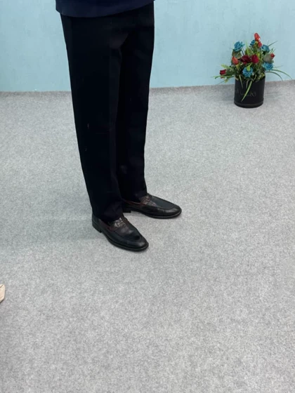 شلوار مشکی پارچه‌ای مردانه _ پارچه جکوار دوبرکش قواره کلاسیک