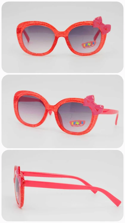 عینک آفتابی بچگانه پاپیون دار با شیشه‌های ضد اشعه UV