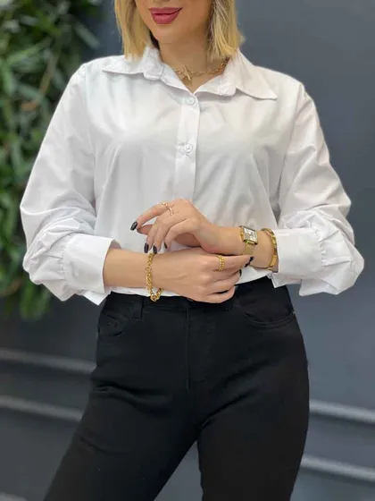 شومیز ساده سفید