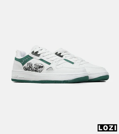کفش مردانه و زنانه سفید سبز NIKE AIR FORCE Draw مدل 8779
