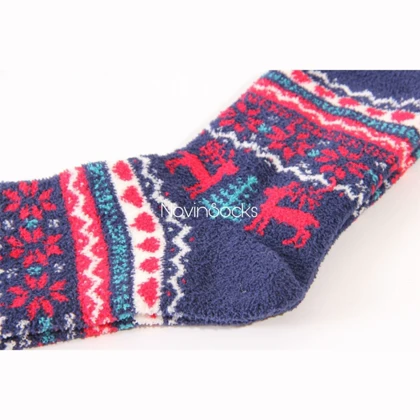 جوراب حوله ای طرح گوزن کریسمس ( جوراب گرم)