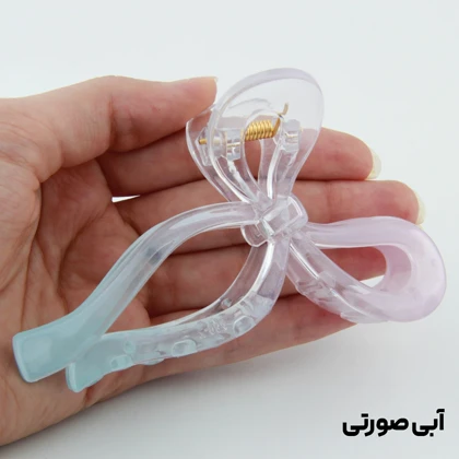 کلیپس دخترانه مدل پاپیون دنباله دار دو رنگ
