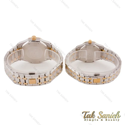 ساعت ست ای پی دورنگ طلایی صفحه مشکی AP-5588-S