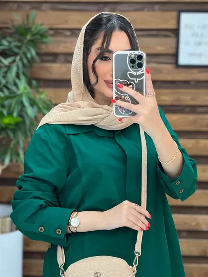 مانتو جلو بسته بغل دو دکمه